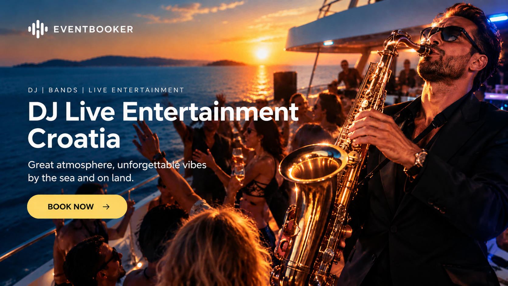 DJ and live saxophone entertainment in Croatia